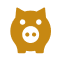 Icon illustration of a piggy bank